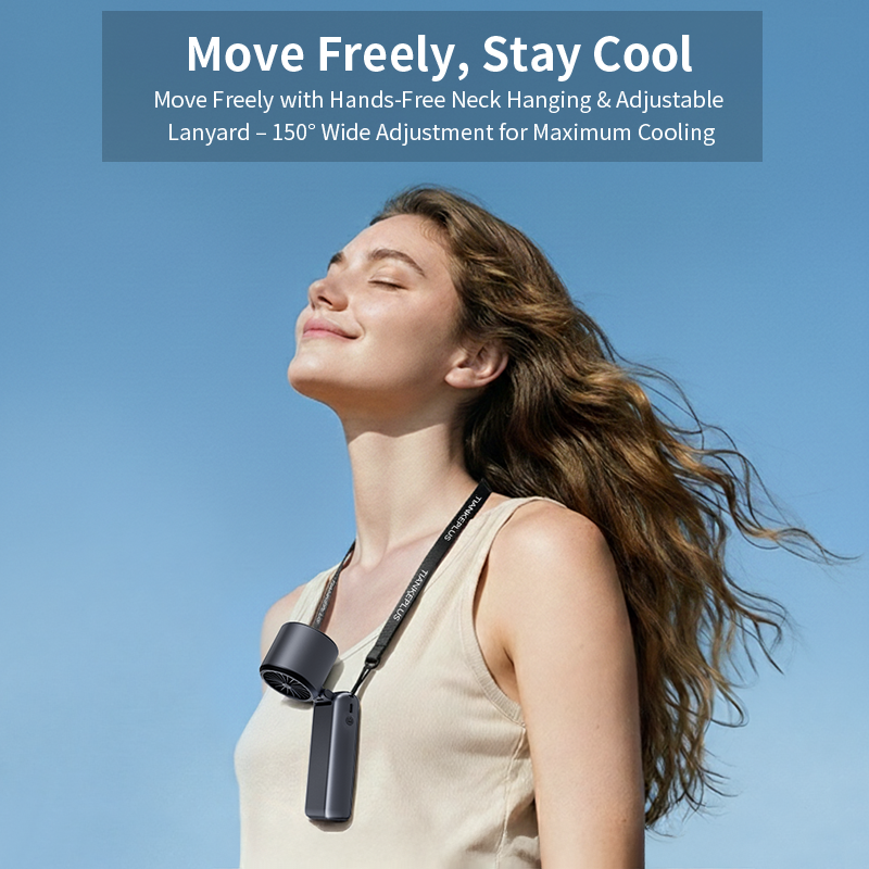 Tiankeplus TF50 TEC Cooling Portable Fan (9000mAh, Handheld/Desktop/Neck Fan, Built-in USB Power Bank & Flashlight)